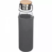 szary - Butelka szklana z pokrowcem 600 ml RAMONA