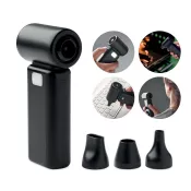 Wentylator przenośny turbo z LED TECHMATE BAMBOO Czarny