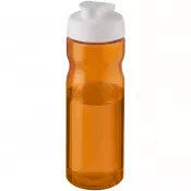 Biały-Pomarańczowy - Bidon H2O Eco o pojemności 650 ml z wieczkiem zaciskowym
