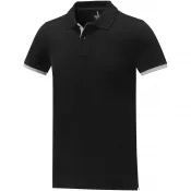 Czarny - Męska koszulka polo duotone Morgan z krótkim rękawem
