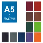 Kalendarz książkowy A5, dzienny, z registrami VIVO