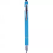 błękitny - Długopis z touch pen-em