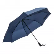 granatowy - Automatyczny, wiatroodporny, kieszonkowy parasol