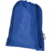 Błękit królewski - Plecak Oriole ze sznurkiem ściągającym z recyklowanego plastiku PET, 33 x 44 cm