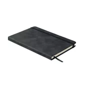 Notes A5 w twardej okładce z PU 80 kartek w linię TINT Czarny
