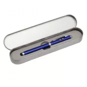 niebieski - Długopis ze wskaźnikiem laserowym Supreme – 4 w 1