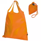 pomarańczowy - Składana torba poliestrowa na zakupy