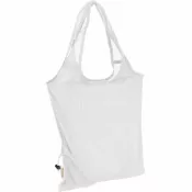 biały - Składana torba z bawełny i poliestru z recyklingu 118 g/m² ANJA