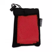 czarno / czerwony - Ręcznik chłodzący z plastiku z recyklingu