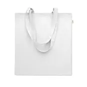 Torba z bawełny z recyklingu 140 g/m² VIVEKA COLOUR Bialy