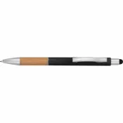 czarny - Długopis aluminiowy touch pen Tripoli