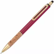 bordowy - Długopis metalowy