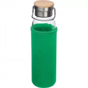 zielony - Butelka reklamowa szklana 600 ml