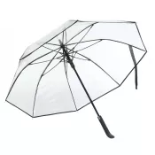 czarny - Przezroczysty parasol reklamowy VIP