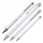 biały - Długopis metalowy touch pen LUEBO