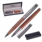 Zestaw piśmienny długopis i pióro kulkowe Mark Twain KATRINA