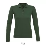 Polo damskie 180 g/m² Sol's PERFECT LSL WOMEN Ciemno-Zielony