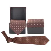 brązowy - Luxey krawat