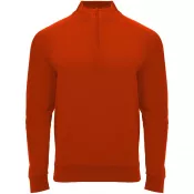 Czerwony - Epiro bluza unisex z długim rękawem i zamkiem błyskawicznym 1/4 200 g/m²