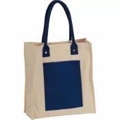 light grey - Torba płócienna z długimi uszami 320 g/m² 35x13x38cm