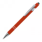 pomarańczowy - Długopis metalowy gumowany Paris