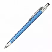 niebieski - Długopis reklamowy metalowy BOND Touch Pen