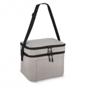 szary - Torba termoizolacyjna R-PET 600D z podwójną komorą 30 x 20 x 25 cm 15 l