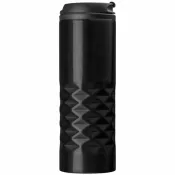 czarny - Kubek termiczny stalowy SANTANDER 500 ml