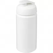 Biały - Bidon Baseline® Plus o pojemności 500 ml z wieczkiem zaciskowym i uchwytem