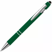 ciemnozielony - Długopis plastikowy touch pen
