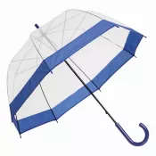 niebieski, transparentny - Parasol