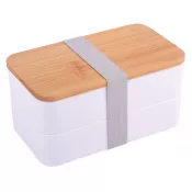 biały - Lunch box DOUBLE LEVEL