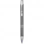 Szary - Aluminiowy długopis automatyczny Moneta