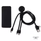 czarny - 3199 | Xoopar Mr. Bio Powerbank and cable pack 7.000mAh