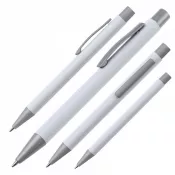 biały - Metalowy długopis reklamowy ABU DHABI