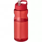 Czerwony - Bidon H2O Base® o pojemności 650 ml z wieczkiem z słomką