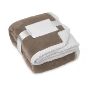 Koc polarowy z sherpą 120x150 cm 200 g/m² ZERMATT Khaki