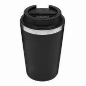 czarny - Kubek podróżny 350 ml TAKE & GO dwuścienny