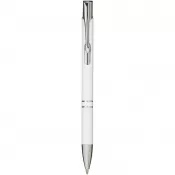 Biały - Aluminiowy długopis automatyczny Moneta