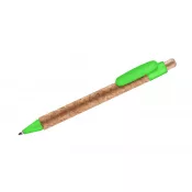 zielony jasny - Długopis z naturalnego korka KORTE