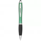 Czarny-Zielony - Długopis z kolorowym stylusem i czarnym uchwytem Nash