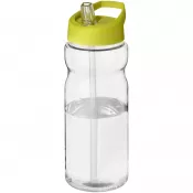 Limonka-Przezroczysty - Bidon H2O Base® o pojemności 650 ml z wieczkiem z słomką