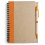 pomarańczowy - Notatnik ok. A5 z długopisem | Salvatore