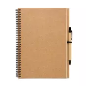 Notes z długopisem 70 kartek gładkie BLOQUERO PLUS Bezowy