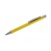żółty - Długopis aluminiowy z gumowaną powierzchnią GOMA
