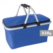 niebieski - Koszyk poliestrowy, składany, torba termoizolacyjna