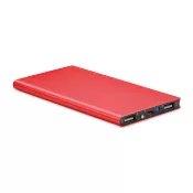 Powerbank płaski aluminiowy 8000 mAh POWERFLAT8 Czerwony