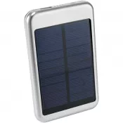 Srebrny - Power bank solarny Bask 4000 mAh