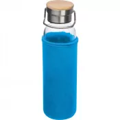 jasnoniebieski - Butelka reklamowa szklana 600 ml