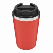 czerwony - Kubek podróżny 350 ml TAKE & GO dwuścienny